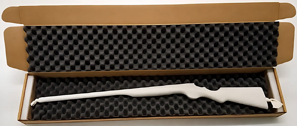 Foam Lined Long Rifle Box With End Bumpers & Cotton Tubing